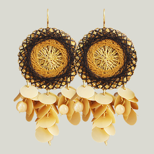 Hangin by a Thread Round Earrings